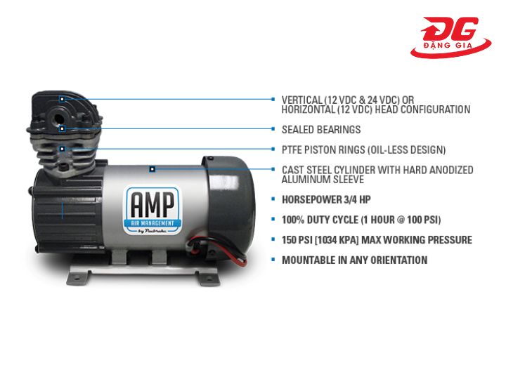 Máy nén khí mini 24v Pacbrake HP625