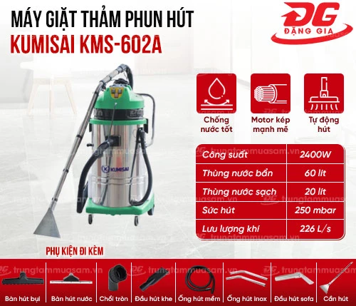 Máy giặt thảm phun hút Kumisai KMS-602A 2