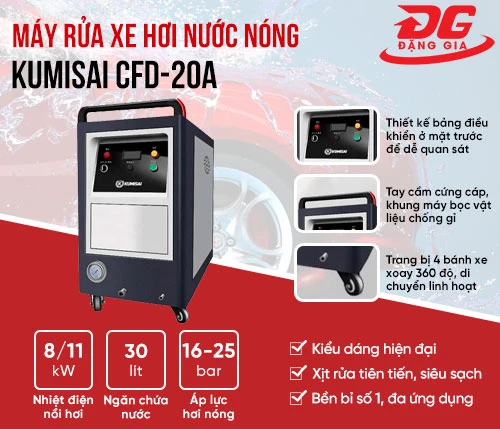 Máy rửa xe hơi nước nóng Kumisai CFD-20A 2