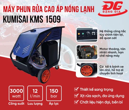 Máy phun rửa cao áp nóng lạnh Kumisai KMS 1509 2