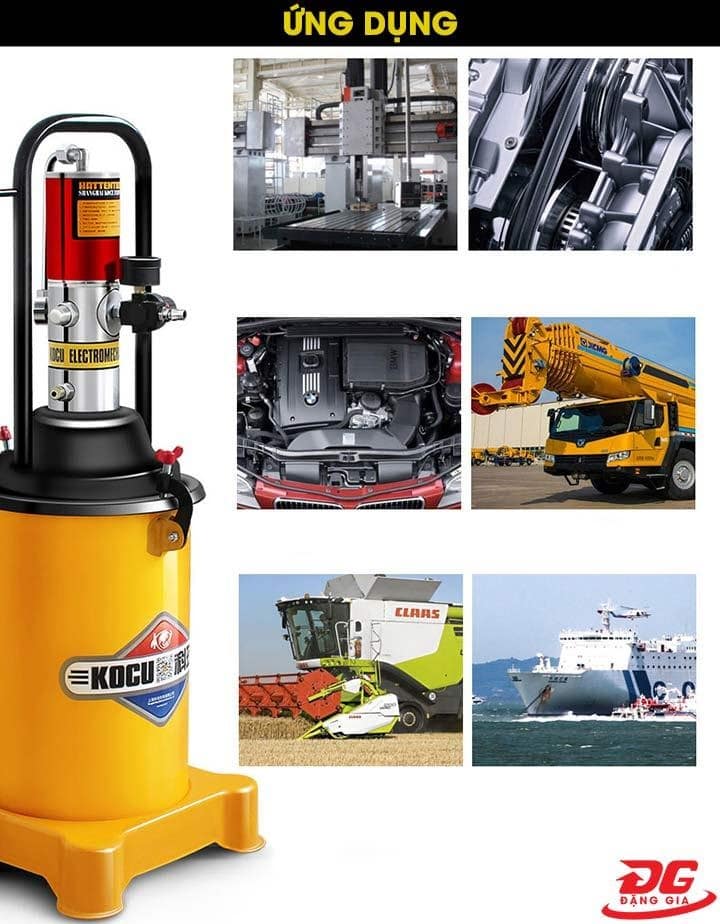 Ứng dụng máy bơm mỡ khí nén