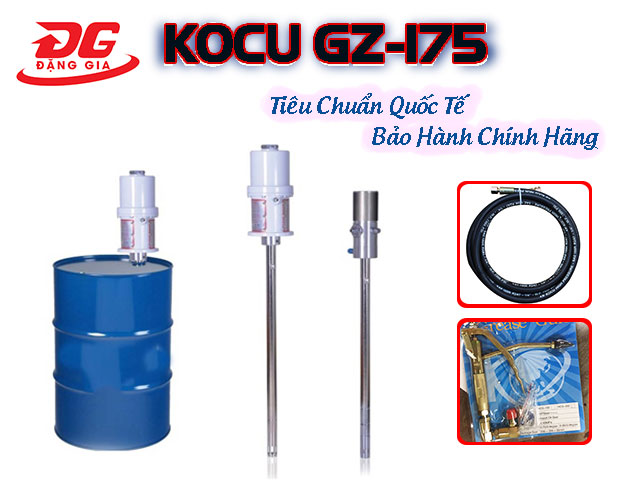 Máy bơm mỡ khí nén thùng phuy Kocu GZ-175