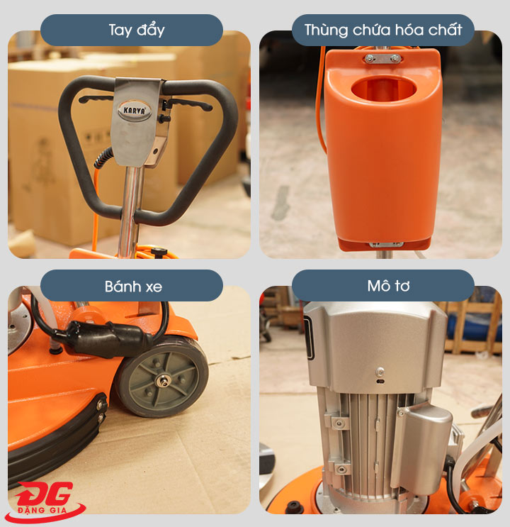 Các bộ phận của Sản phẩm máy mài sàn công nghiệp Karva KVG-17F