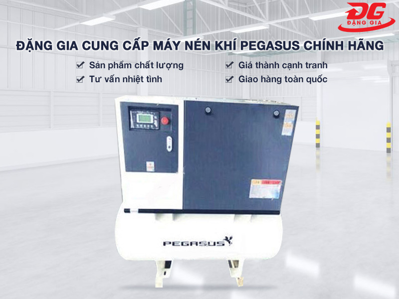 Mua máy nén khí trục vít Pegasus TMP-10A tại Đặng Gia yên tâm về chất lượng