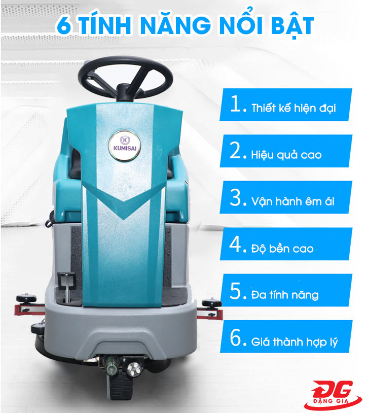 Ưu điểm của máy chà sàn liên hợp ngồi lái Kumisai KMS 60B