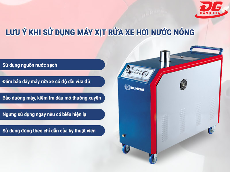 Lưu ý khi dùng máy phun hơi nước nóng Kumisai KMS26