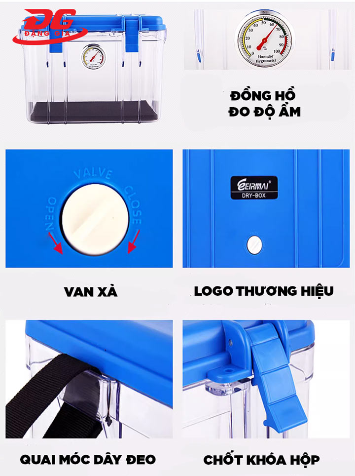 Cấu tạo cơ bản của hộp chống ẩm máy ảnh