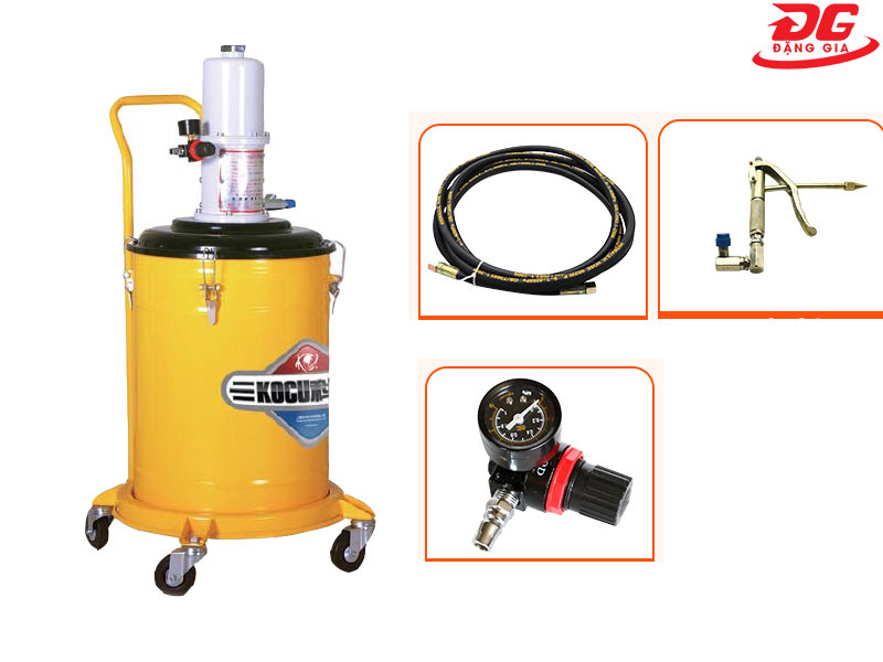 Các phụ kiện của máy bơm mỡ khí nén Kocu GZ-75B (45 lít)