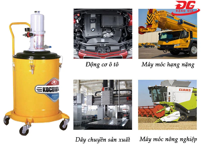 Các ứng dụng phổ biến của máy bơm mỡ công nghiệp Kocu GZ-75B