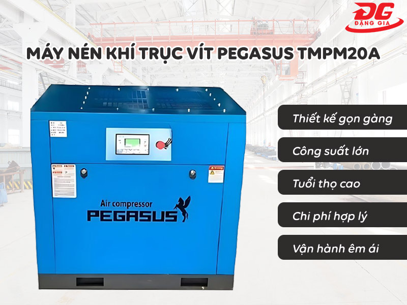 Các ưu điểm của máy nén khí trục vít 120HP Pegasus TMPM120A