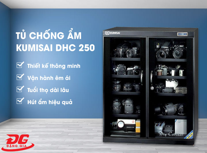 Tủ hút ẩm máy ảnh 250 lít Kumisai DHC250