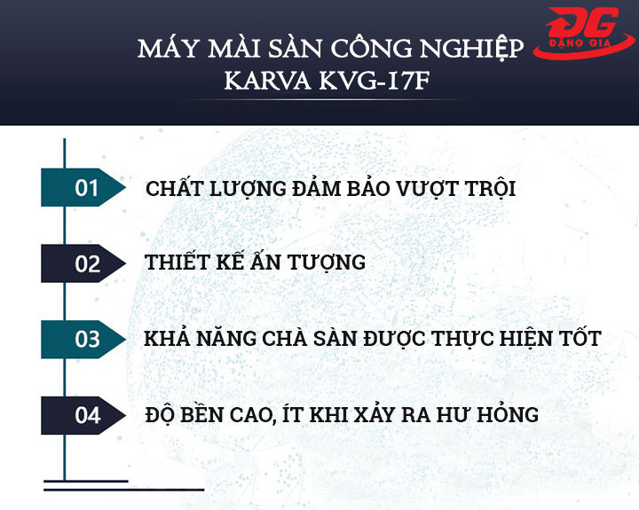 Ưu điểm của máy mài sàn công nghiệp Karva KVG-17F