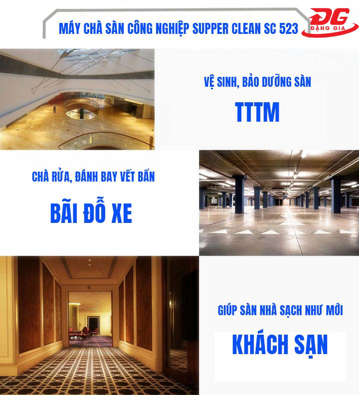 Ứng dụng của chà sàn công nghiệp Supper Clean SC 523