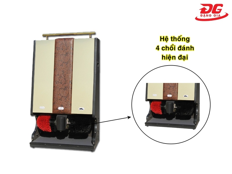 Hệ thống chổi đánh hiện đại, giúp đánh bay mọi loại bụi bẩn
