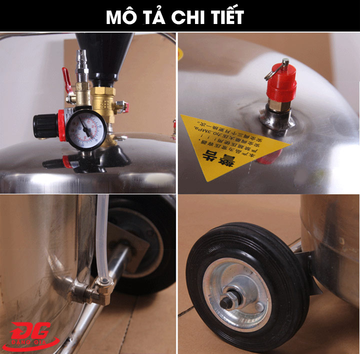 Chi tiết bộ phận của bình chứa dung dịch bọt tuyết JB169