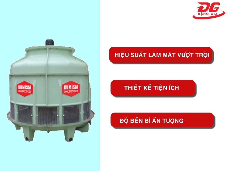 Những ưu điểm nổi trội của tháp làm mát nước Kumisai KMS 50RT