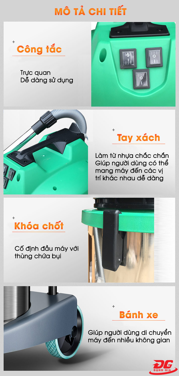 Máy hút bụi hút nước Supper Clean AC802J-3