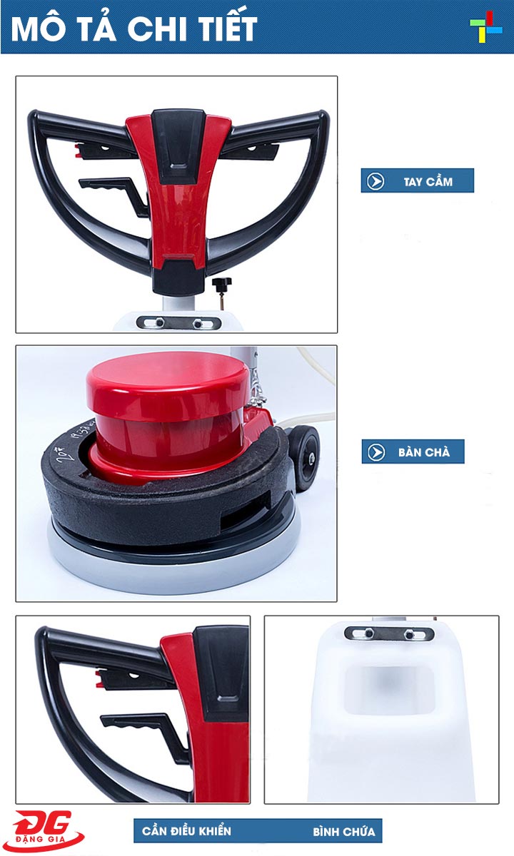 Cấu tạo máy chà sàn tạ Kumisai KMS 004