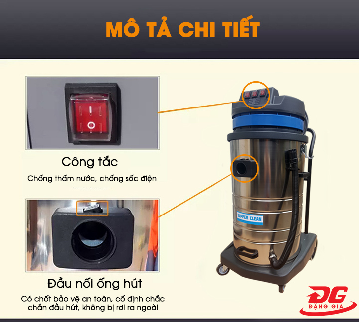Máy hút bụi công nghiệp Supper Clean SC80 giá rẻ