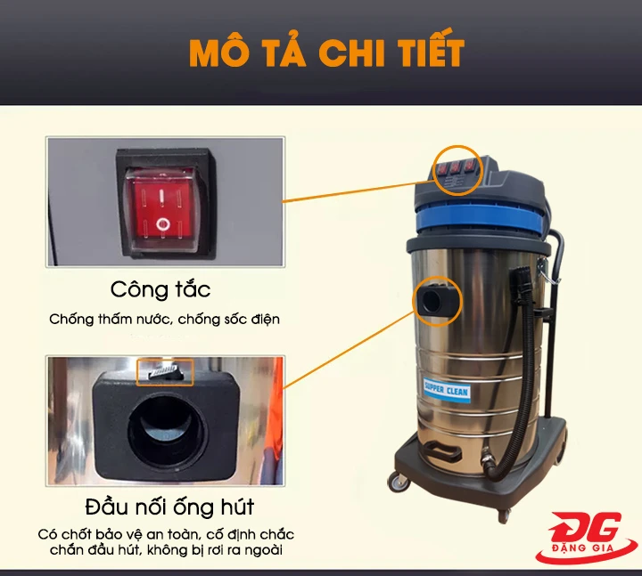 Máy hút bụi công nghiệp Supper Clean SC80 giá rẻ
