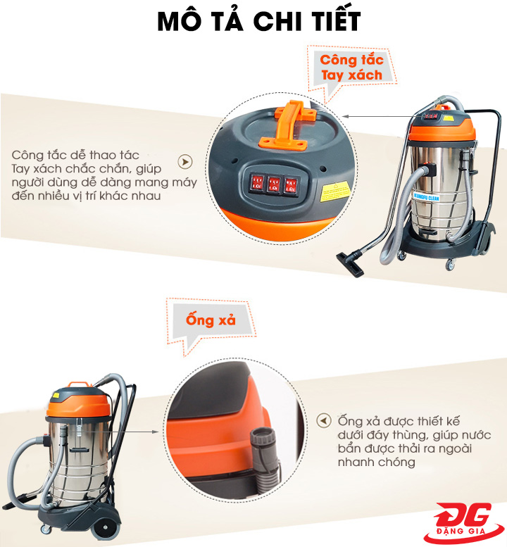 Máy hút bụi nhà xưởng Kungfu Clean KF 80A