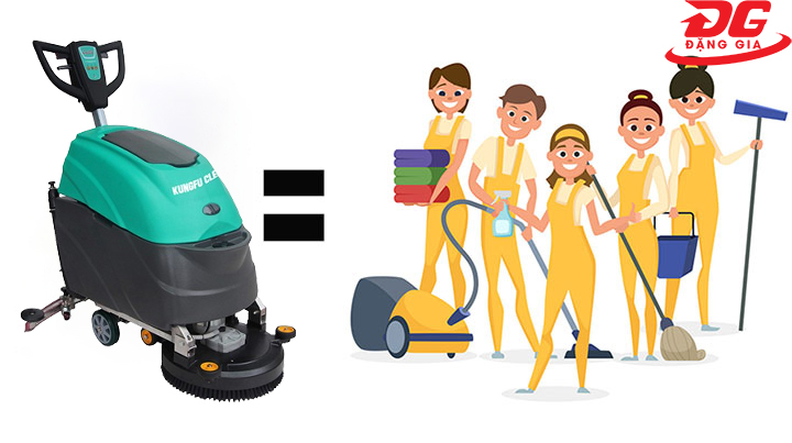 Sản phẩm Kungfu Clean KF2A giúp tiết kiệm tối đa nhân lực dọn dẹp vệ sinh