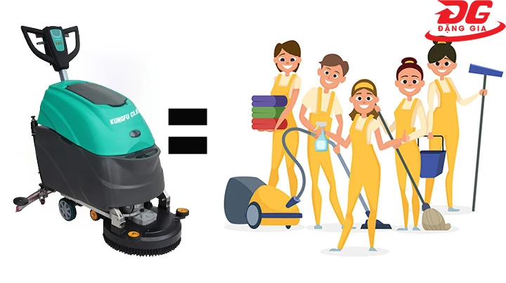 Sản phẩm Kungfu Clean KF2A giúp tiết kiệm tối đa nhân lực dọn dẹp vệ sinh