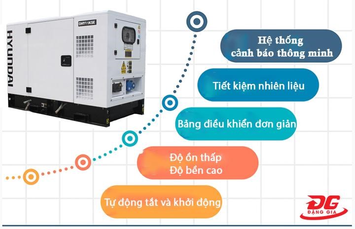Ưu điểm nổi bật của máy phát điện Hyundai DHY11KSE