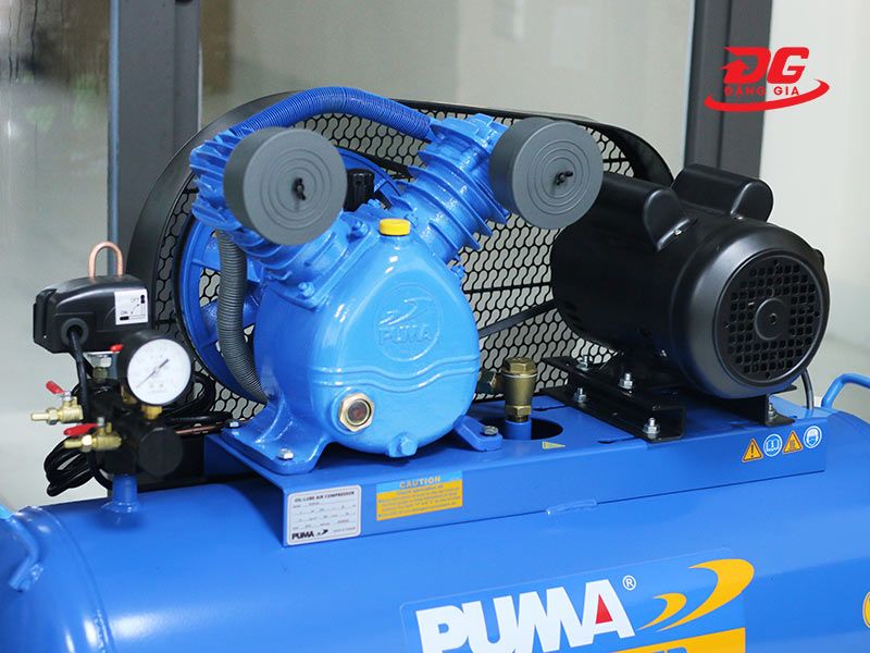 Cụm đầu nén 2 piston và động cơ máy