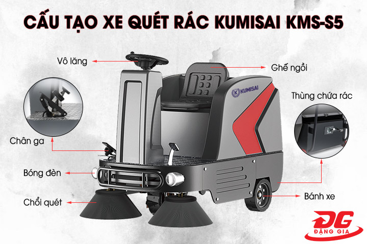 Xe quét rác hút bụi đường phố Kumisai KMS-S5