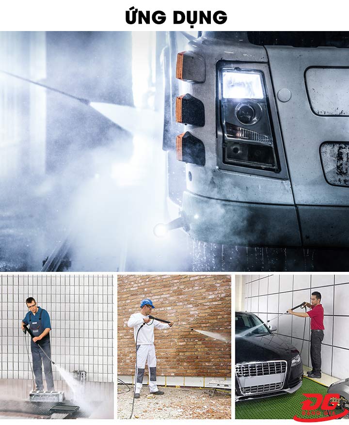 Với công suất lớn, sản phẩm được ứng dụng trong nhiều công việc vệ sinh khác nhau