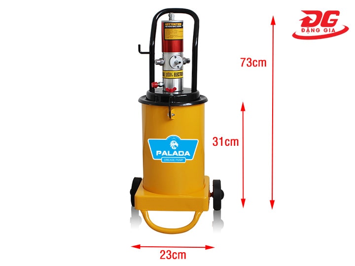 Kích thước máy bơm mỡ khí nén Palada PD-3