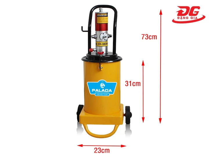 Kích thước máy bơm mỡ khí nén Palada PD-3