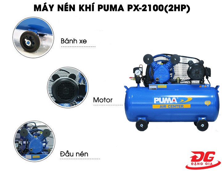 Cấu tạo máy nén khí Puma PX-2100(2HP)