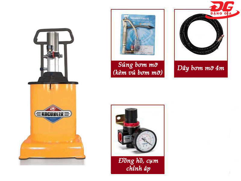 Máy bơm mỡ bò dùng khí nén Kocu GZ-85B 40 lít