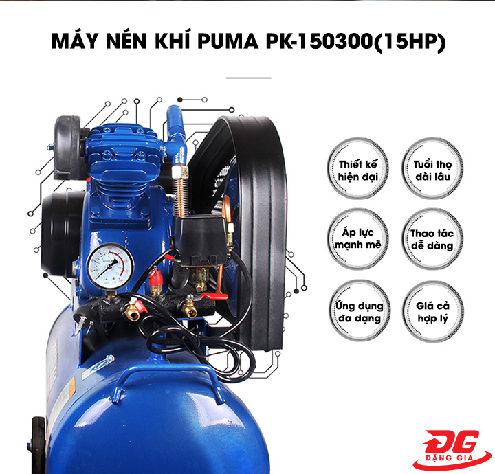 Lý do vì sao người dùng ưa chuộng máy nén khí Puma PK-15300(15HP)