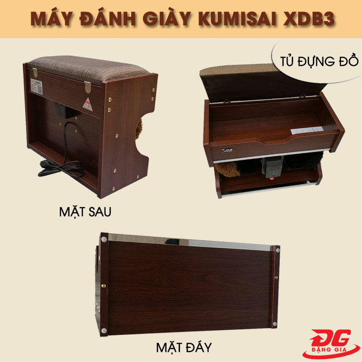  Các mặt của máy đánh giày Kumisai XDB3