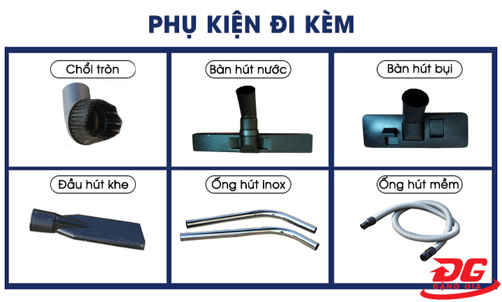 Phụ kiện đi kèm hỗ trợ công việc làm sạch