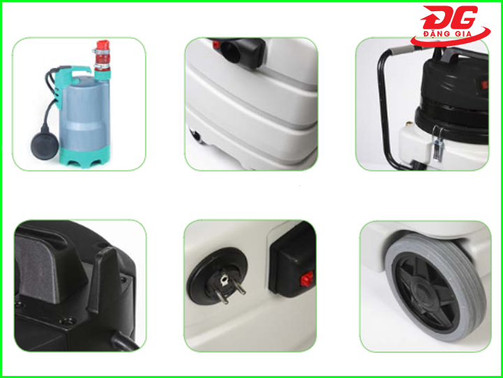Các bộ phận cấu thành máy đều được làm từ vật liệu bền bỉ