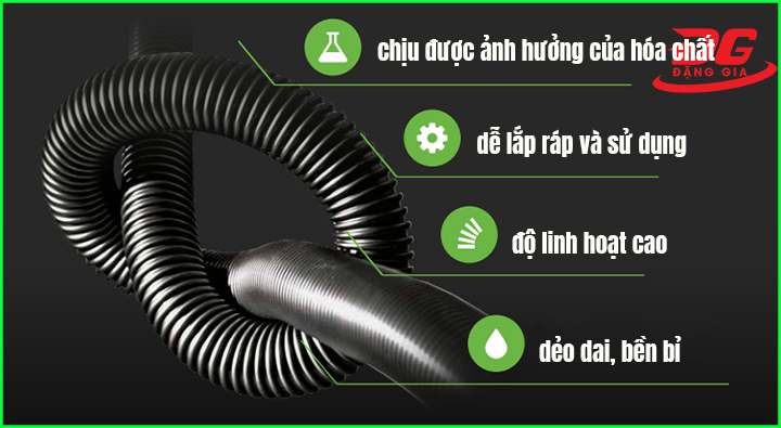 Ưu điểm của ống dây mềm đi kèm thiết bị