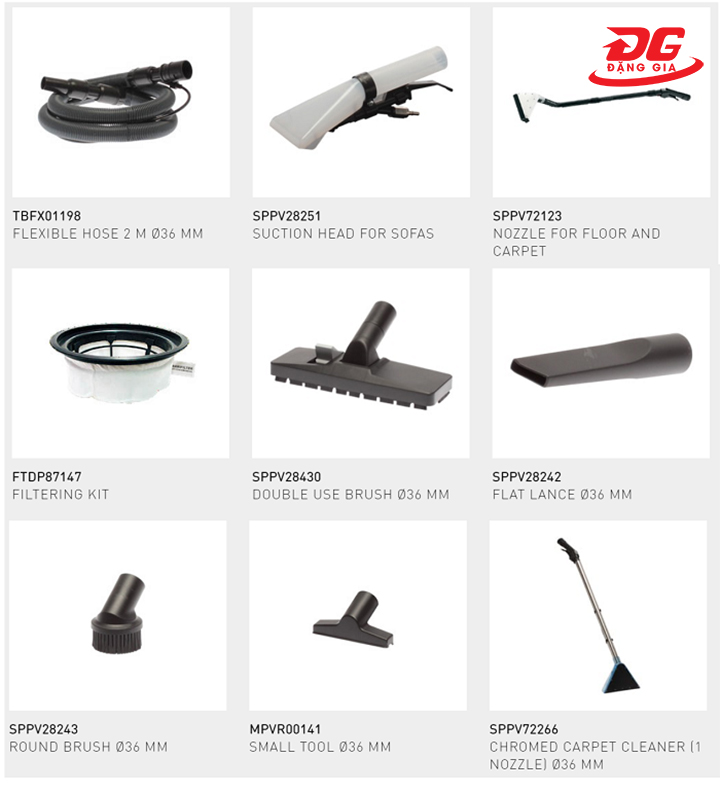 các phụ kiện đi kèm theo máy
