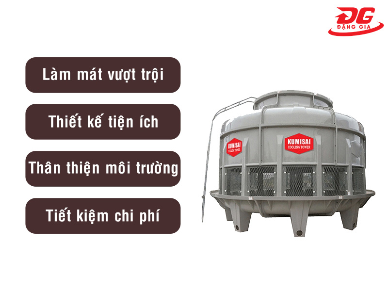 Một số ưu điểm nổi bật của tháp làm mát Kumisai KMS 350RT