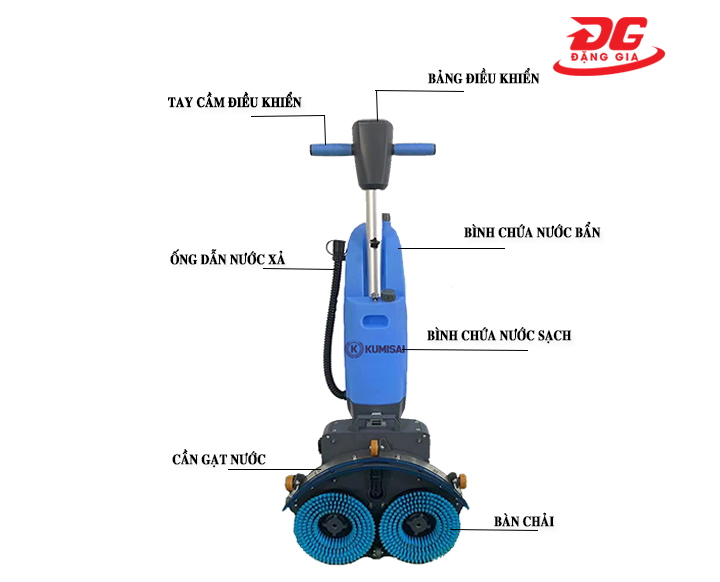 Cấu tạo cơ bản của máy chà sàn Kumisai KMS-E22