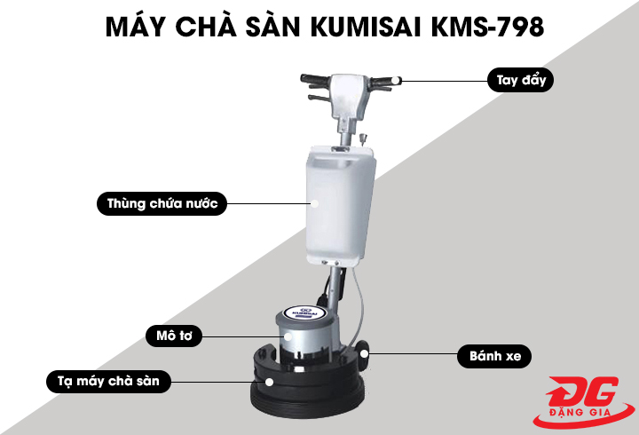 cấu tạo máy chà sàn tạ Kumisai KMS-798