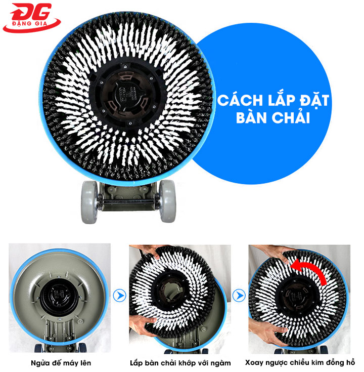 Cần nắm rõ quy trình lắp đặt bàn chải vào máy