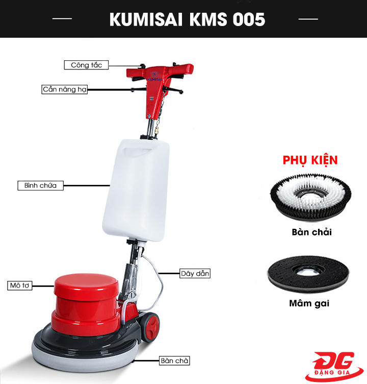 cấu tạo máy chà sàn Kumisai KMS 005