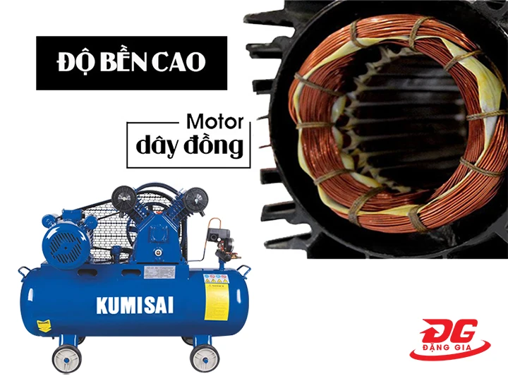 Động cơ quấn dây đồng vận hành mạnh mẽ, bền bỉ