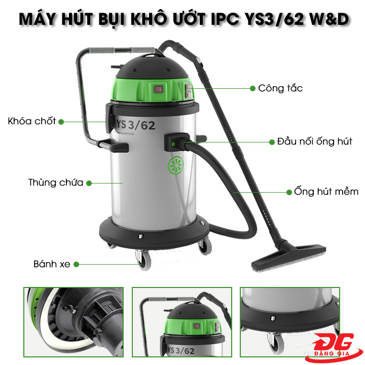 Cấu tạo máy hút bụi IPC YS3/62 W&D