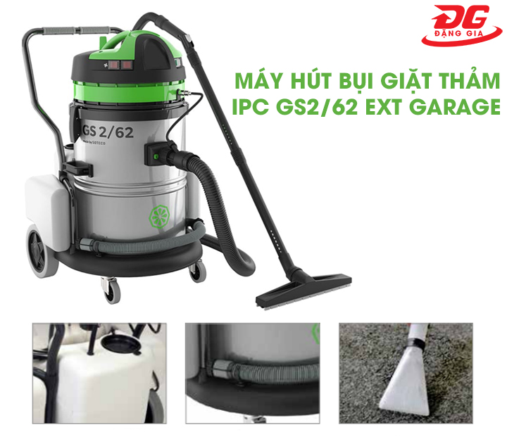 cấu tạo Máy hút bụi giặt thảm IPC GS2/62 EXT GARAGE
