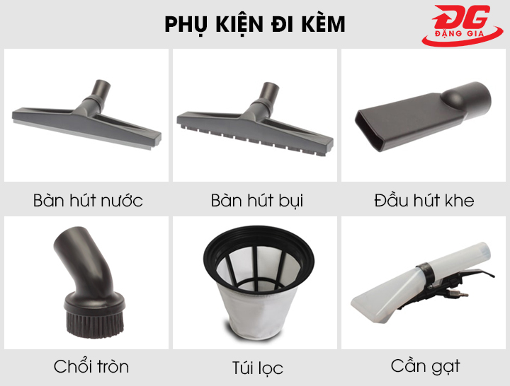 phụ kiện đi kèm Máy hút bụi giặt thảm IPC GS2/62 EXT GARAGE
